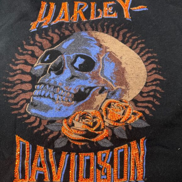 Harley-Davidson Tops - Harley Davidson 2Xl Women's Bluegrass Louisville Kentucky Black Skull T-shirt